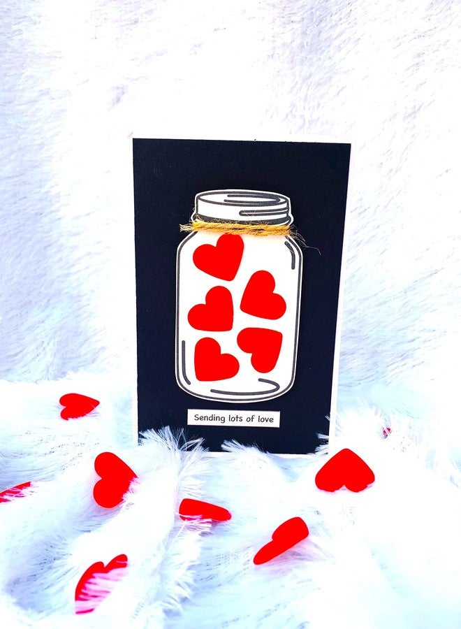 Crafted Forever Lots of Love Greeting Card with envelope 4X6 inches for Anniversary/Valentine Day/spouse birthday/partner birthday heavy paper used, inside blank - Image 5